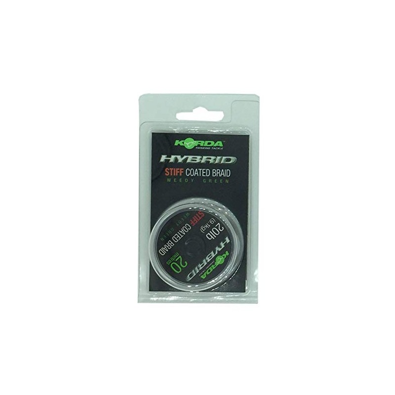 KORDA HYBRID STIFF COATED BRAID WEEDY GREEN