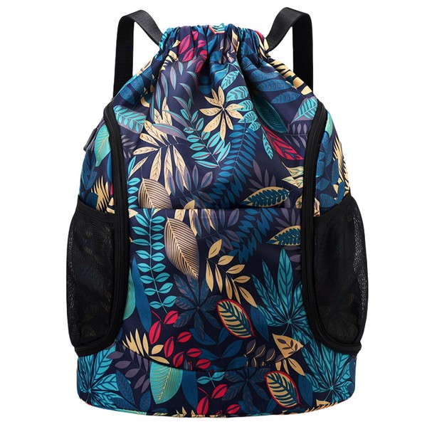 FAVORTALK Large Swimming Bag Waterproof Drawstring Backpack with Handle Water-Resistant