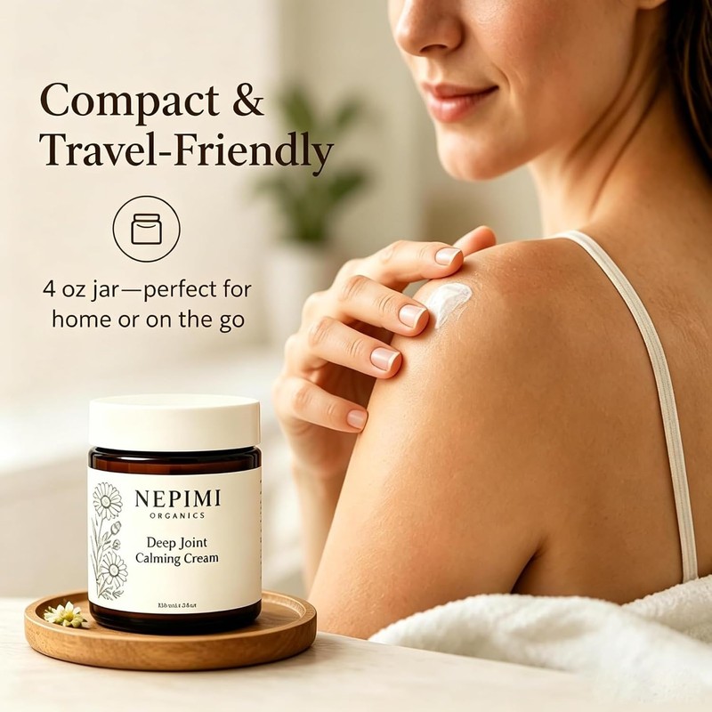Nepimi Organics Deep Joint Calming Cream, Moisturizing Massage Topical Body
