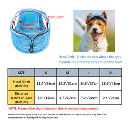 leconpet Mesh Baseball Pet Caps with Ear Holes Adjustable Comfortable Dog Hats for Small Medium and Large Dogs Cat Cap (X-Large, Black)
