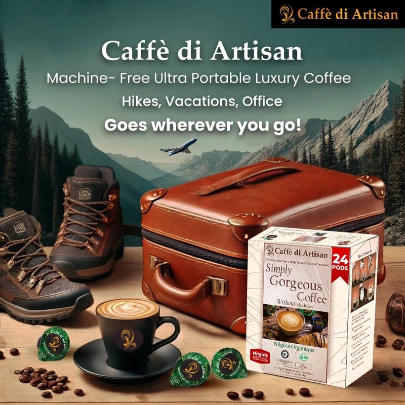 Caffè di Artisan Nilgiris Organique Liquid Coffee Pods – 24