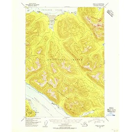 YellowMaps Sitka C 4 AK topo map, 1:63360 Scale, 15 X 15 Minute, Historical, 1951, Updated 1956, 20.8 x 17 in - Polypropylene