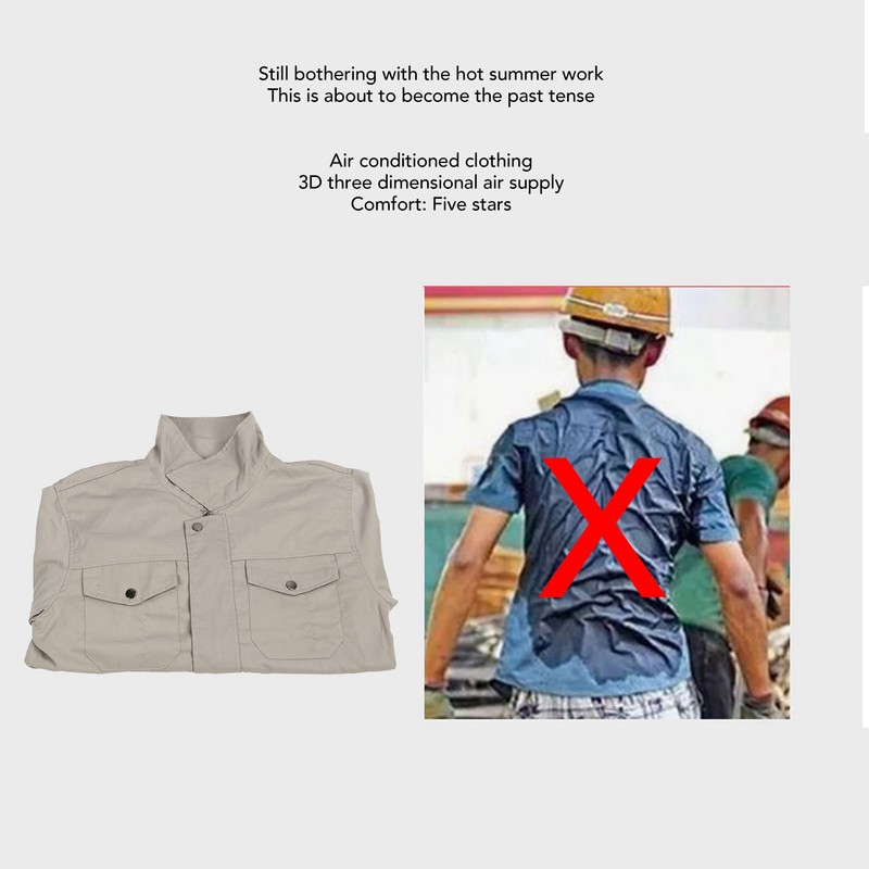 Cooling Air Conditioning Clothes USB Fan Equipped Cooling Jacket for