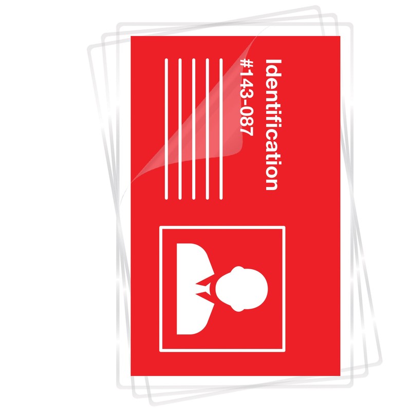 Fellowes Hot Laminating Pouches, ID Tag, Not Punched, 5 mil,