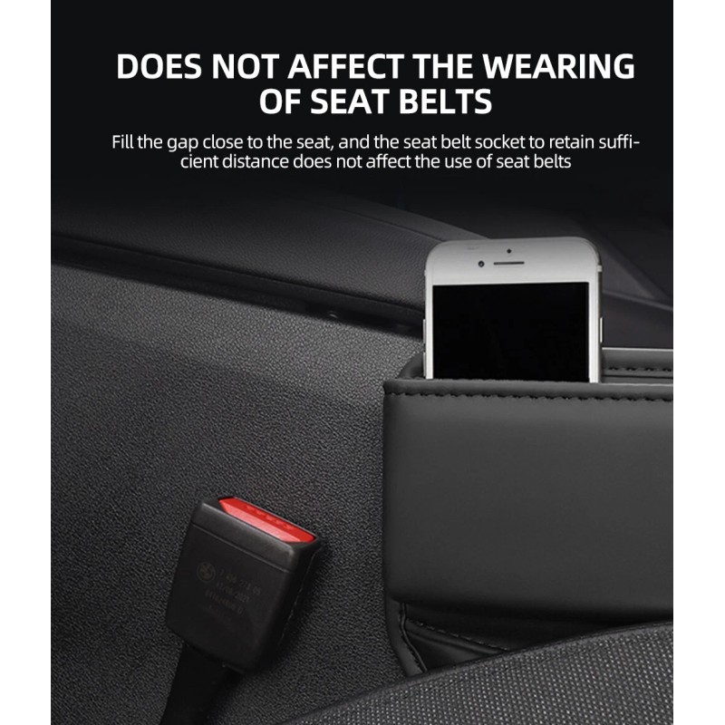 Car Seat Gap Storage Bag Crevice Box PU Leather Console