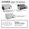 JIVINER Recliner Couch Cover, Latest Jacquard 5 Piece Stretch Sofa