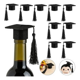 10pcs Mini Sombrero Graduación Para Recuerdos De Graduacion Color Negro