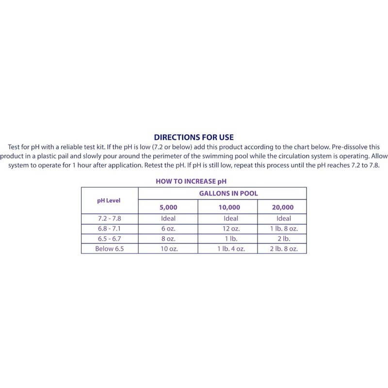 Robelle 25-Pounds Premium pH Up for Pools, 100% Sodium Carbonate