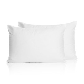 Rohi Polycotton Pillowcases 2 Pack - Easy Iron Bed Pillow Cover - Cool and Comfortable pillow case (Pillowcases, 50 x 75 cm, White)