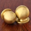 Tiazza Pack of 4 Round Solid Brass Knobs Antique Drawer