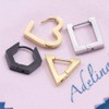 Adelina Style Hoop Earrings, Triangular, Heart, Rectangle, Polygonal, Pair, Popular,