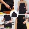 Canvas Apron with 3 Pockets, Cleaning Supplies Chefs Apron Cross