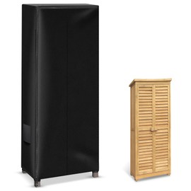 Copertura per armadio da giardino, resistente alle intemperie, 72x44x170 cm, 420 D, per armadietti in plastica, armadietto per scope, balcone, antivento, resistente ai raggi UV (armadi non inclusi)