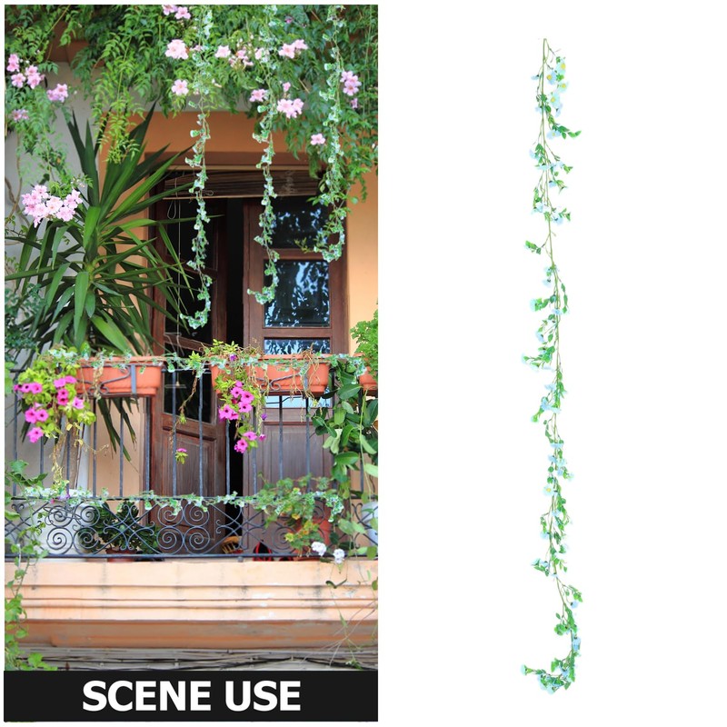 KONTONTY Sunflower Kitchen Decor Silk Artificial Daisy Flower Garland Hanging