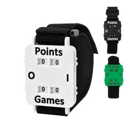 LuzySombral Pickleball Score Keeper Wristband, Black, Elastic Nylon Polyester, Lightweight, Hands-Free Score Tracking for Pickleball Players (White)