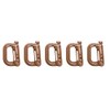Button-Locking Carabiner Clips – Brown - 5pc Kit