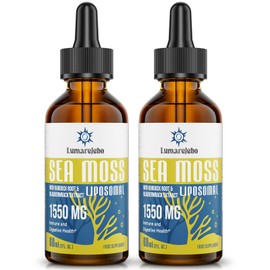 Liposomal Irish Sea Moss Drops 1550MG, with Burdock Root and Bladderwrack Extract, 4X Stronger Than Pills & Gel, Support Gut & Immune Health (Pack of 2)
