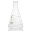 Globe Glass, Erlenmeyer Flask, 4000mL, Heavy Duty, Narrow Mouth, Dual