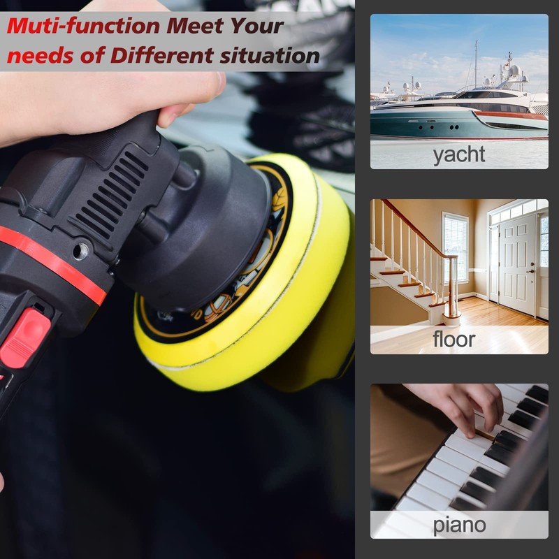 AOBEN Car Buffer Polisher,6 inch Dual Action Polisher,Random Buffer Polisher