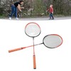 2 Player Badminton Racket Set Ferroalloy Integrated for Beginner Amateur