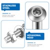 280 Piece M6 Screws Set, Pan Head Allen Screws Nuts