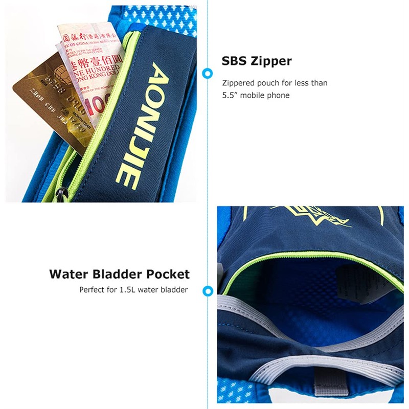 5.5L Lightweight Hydration Backpack Hydration Vest Outdoors for Trail Marathoner
