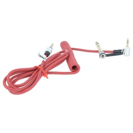 vhbw Audio AUX Cable Compatible with Monster Beats by Dr. Dre Solo HD, Solo RED Headphones - Audio Cable 3.5 mm Jack Plug to 6.3 mm, 150 cm Red