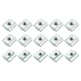 METALLIXITY Sliding T Nuts M6 Thread 15 Pcs Carbon Steel T-Groove Nuts Fasteners for 4040 Series Aluminum Extruded Profiles