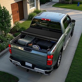 TNMT Soft Roll-up Truck Bed Tonneau Cover Compatible with 2019-2025 Chevy Silverado/GMC Sierra 1500 New Body Style Fleetside 6.6ft (79.4") Bed (Not for 2019 LD/Limited)