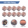 10 Pcs Waterproof Automotive Relay 80A 5 Pin SPDT Universal