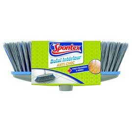SPONTEX - 1 x Inner Broom Head Compatible with all Spontex Handles Dual Action Impact Resistant Edges
