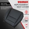Vigoraze Driver & Passenger Bottom Replacement Seat Cover Black Compatible