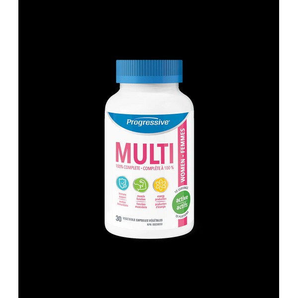 Progressive Nutritionals Multi Vitamins & Minerals for Active Women 30 Capsules