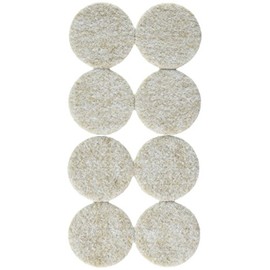 Scratch Guard 1-1/2" Felt Round Pads(8 Per Pack) Extra Strength Self-Adhesive, Heavy-Duty Surface Protectors, 3/16" Thick Circular Pads, Beige (88497)