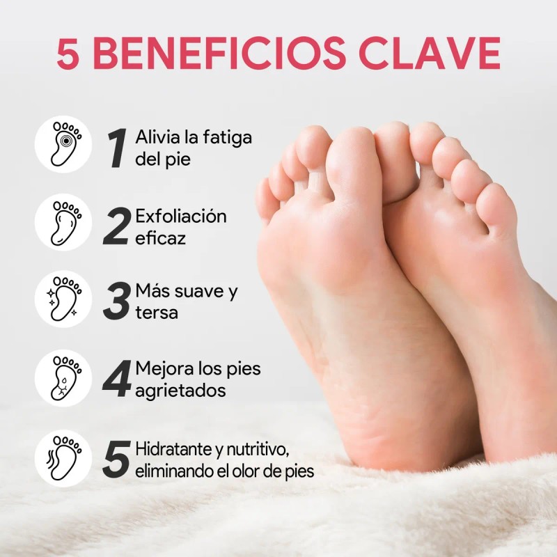 Kit Spa Pies De 5 Profesional Exfoliante Hidratante Pedicure