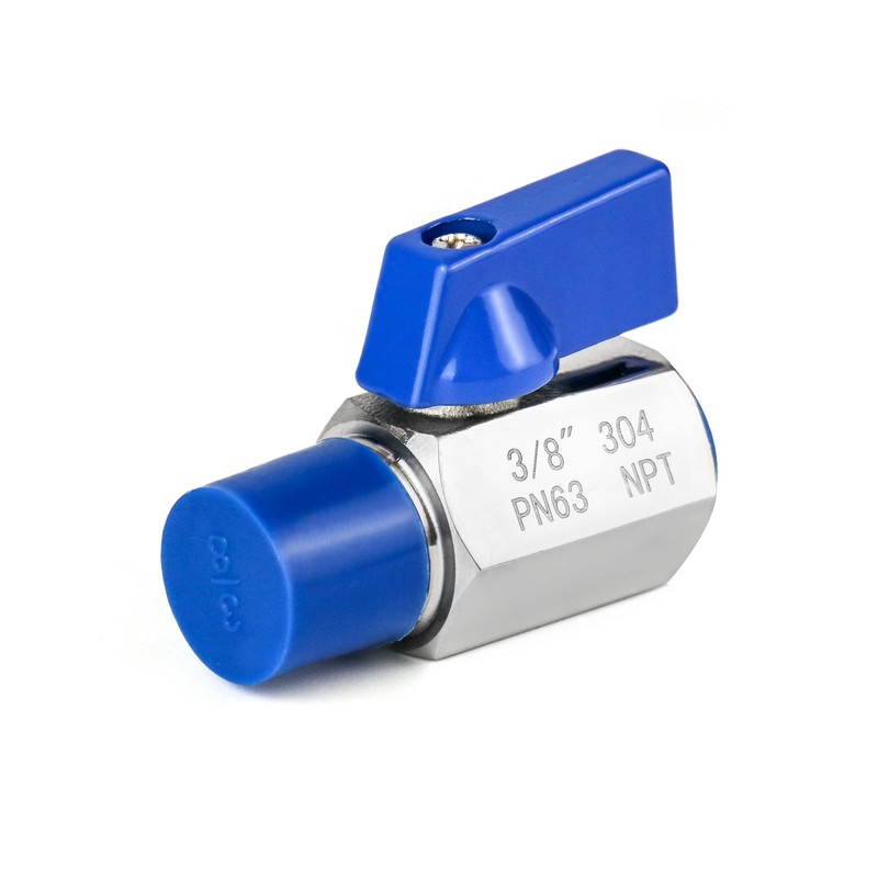 QWORK Mini Ball Valve, 4 Pack 3/8" NPT Thread Female