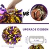Hooshing 4PCS Pom Poms Cheerleading Purple and Gold with Handle