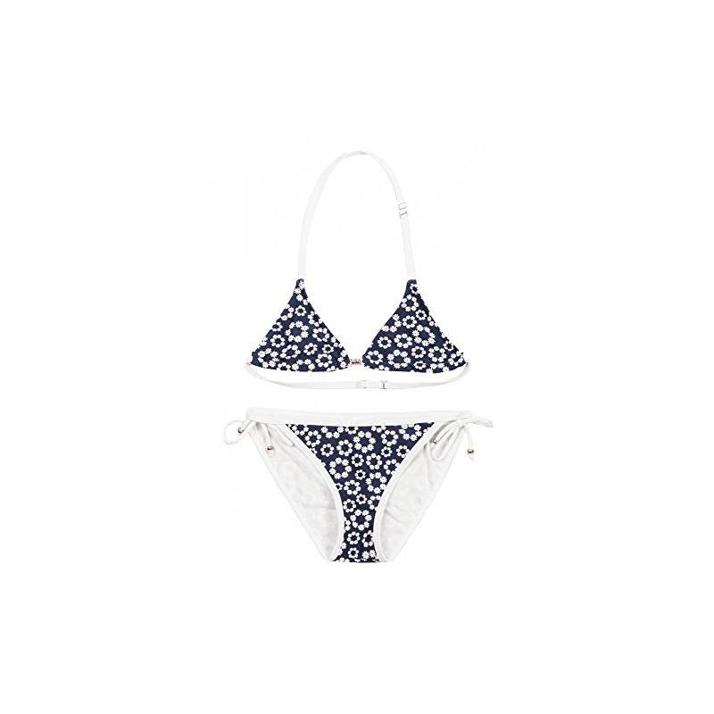 La-V Girls' Triangle Bikini Two Piece, Flowered
