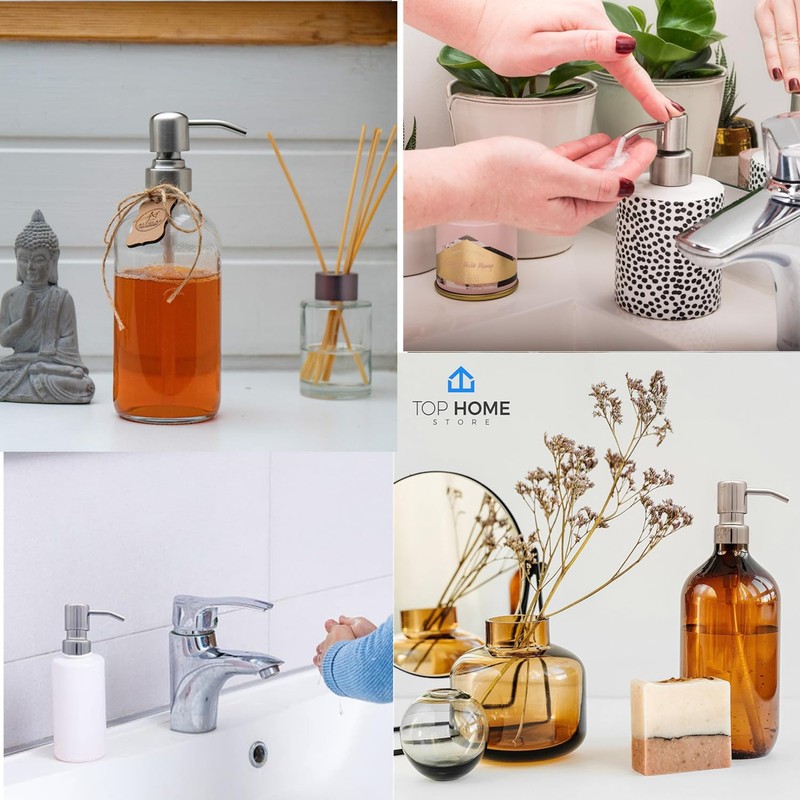 Soap Dispenser Pump,Durable 304 Rust Proof Stainless Steel Soap Pump,soap