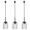 VINLUZ 3-Pack H-Type Track Lighting Pendant Fixture with Clear Glass