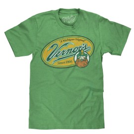 Tee Luv Men's Faded Vernor's Ginger Ale A Michigan Original Soda T-Shirt, Heather Kelly, XL