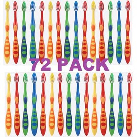 FRESHX 72 Count Orazen Kids Toothbrush Soft Bristles, Cute Toothbrushes for Children Toddler Home School Camp Daycare Travel