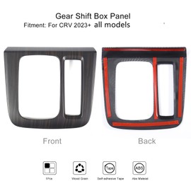 For Honda CRV 2023 2024 2025 LX EX EX-L, Sport Hybrid, Sport Touring Hybrid Gear Shift Protective Panel, Wood Grain Central Control Unti-scratching Cover for CR-V Luxury Interior Accessories- Wood