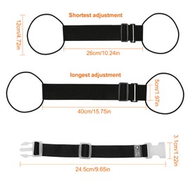 2 Pcs Elastic Fastening Belt for Luggage Attach & 2 Pcs Suitcase Handle Buckle Straps for Bags, Adjustable Luggage Straps for Suitcases, Portable Travel Suitcase Accessory