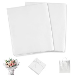 120 Sheets of Tissue Paper White, Tissue Paper Packaging Material, 50 x 35 cm Tissue Paper, Transparent Paper Craft Paper for Creating, Pompoms, Paper Flowers, Gift Wrapping Paper for Wedding