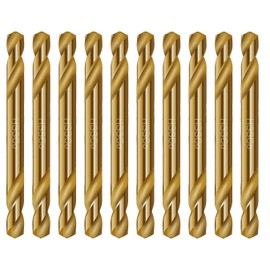 Cobalt Drill Bit Set 3.2 mm Double End HSS Co M35 Stubby Body Drill Steel Metal Iron 10 Pieces