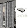 Voice7 Milano Print Eyelet Blackout Curtains Pair Thermal Insulated Ring