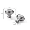 khtumeware 10 Pack 1-3/8 Inch Oval Brushed Satin Nickel Cabinet