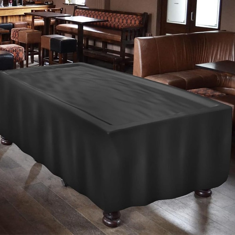 Sarini Protect Your Billiard Table with Black Pool Table Cover,