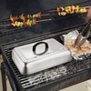 Leonyo 13" x 9" Rectangular Basting Cover for Griddle, Stainless